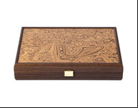 Manopoulos Luxury Walnut Burl 19-inch Backgammon Set
