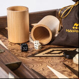 Manopoulos Luxury Walnut Burl 19-inch Backgammon Set