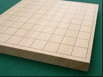 Shin Kaya Table Shogi Board with Wooden Shogi Pieces